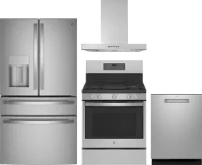 4 Piece Package Includes Refrigerator, Range, Hood And Dishwasher
